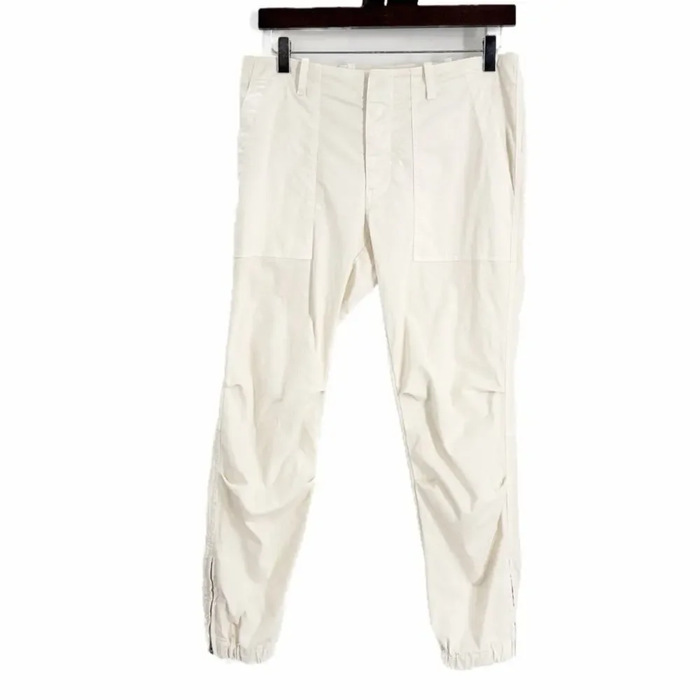 Nili Lotan Cropped Military Pant in Eggshell - Size 6